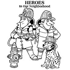 Firefighters are real heroes coloring page Firefighters are real heroes coloring page