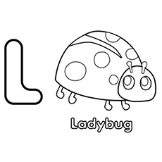 L For Ladybug coloring page