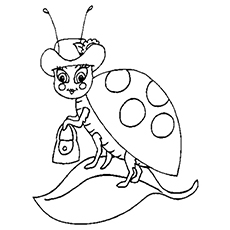 Pretty Ladybug coloring page