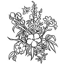 Spring flowers coloring page Spring flowers coloring page