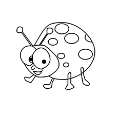 The Smiling Lady Bug coloring page