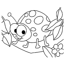 Smiling Ladybug coloring page