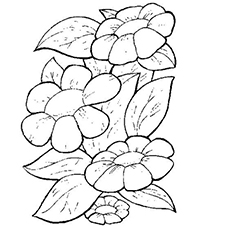 Spring time is for flowers coloring page
