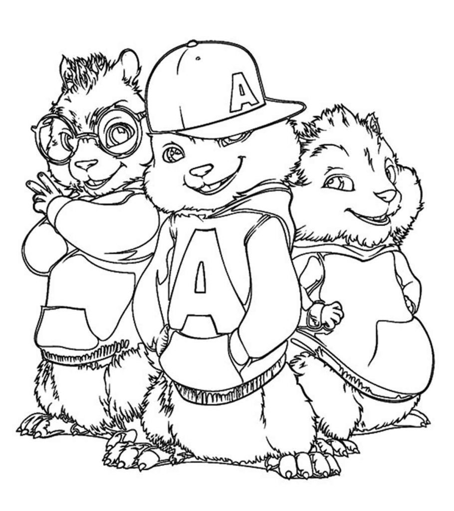 Alvin and chipmunks coloring pages