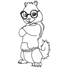 Alvin and the chipmunks hands closed coloring page