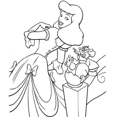 Footmen and Cinderella Coloring Pages