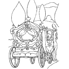 Coloring Pages of Pumpkin Chariot