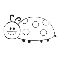 Smile Ladybug for Kids coloring page