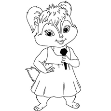 The eleanor Alvin and the Chipmunks coloring pages