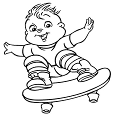 The theodore chipmunk coloring page