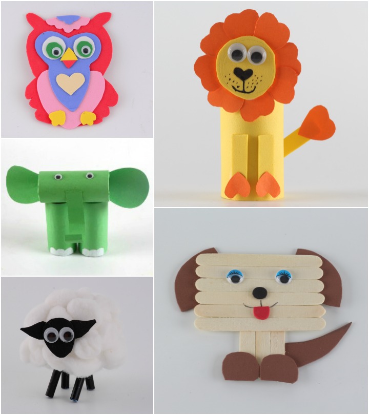 Fun and Easy Arts & Crafts for Toddlers 2-4 Years Animal Creations Activity