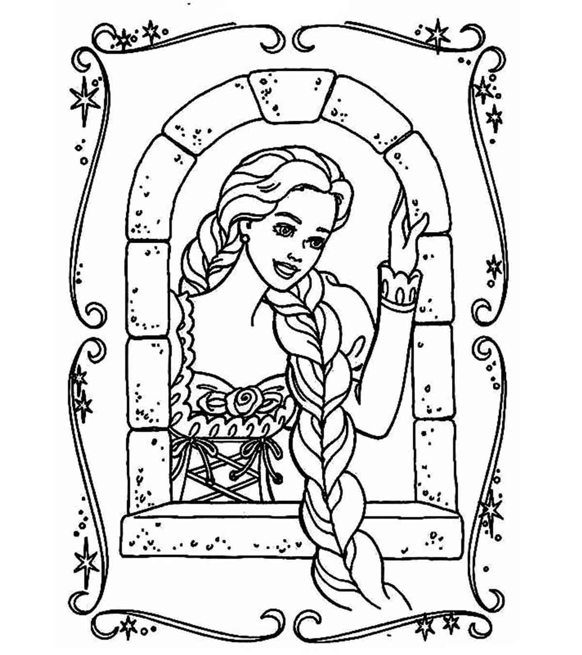 20 Beautiful Rapunzel Coloring Pages For Your Little Girl_image