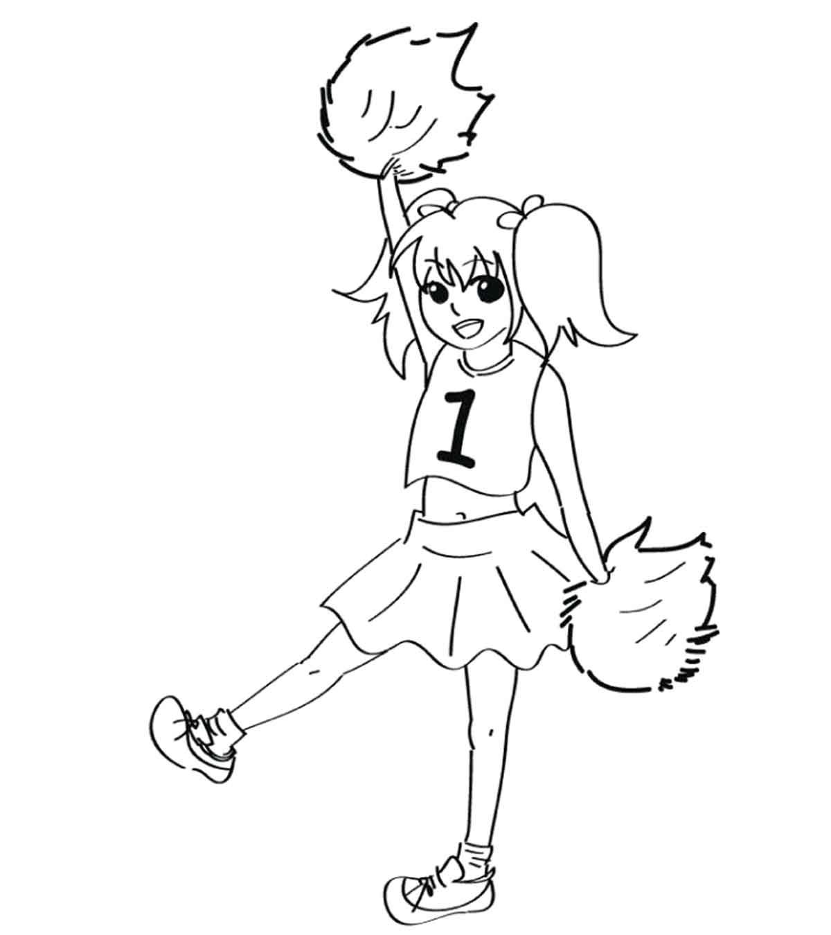 Top 25 Free Printable Cheerleading Coloring Pages For Girls_image