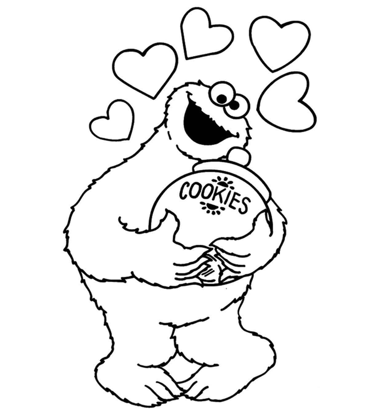25 Cute & Funny Cookie Monster Coloring Pages Your Toddler Will Love
