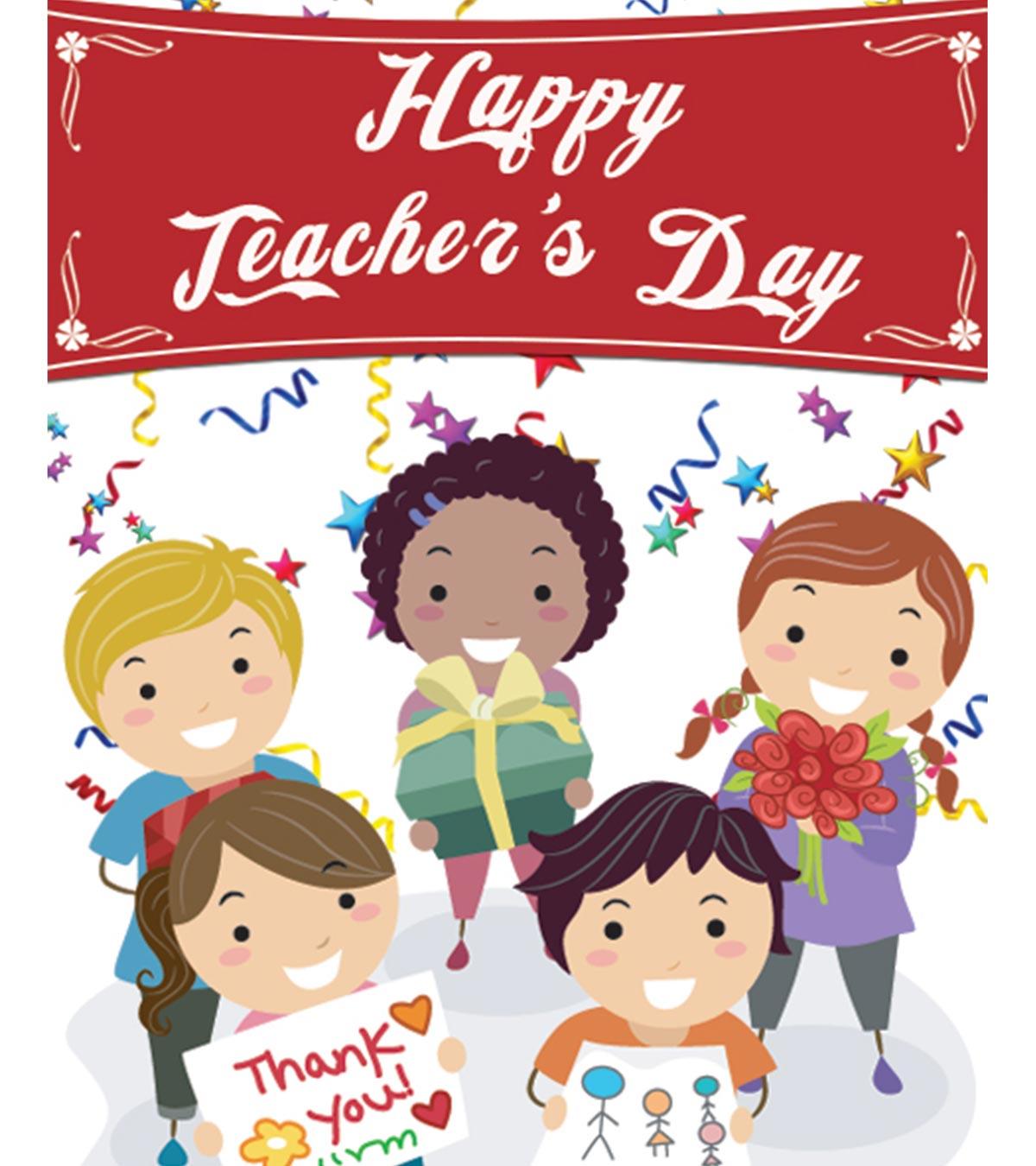 Children are celebrating Teachers