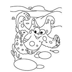 Happy and dancing starfish coloring pages Happy and dancing starfish coloring pages