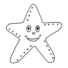 A smiling starfish coloring pages