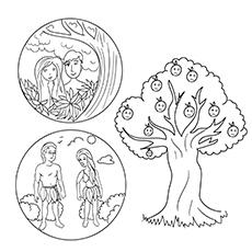 Top 25 FreePrintable Adam And Eve Coloring Pages Online