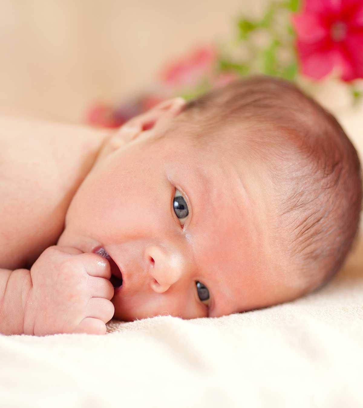 Baby With Grayish Skin Tone, Highlighting Syndrome Information