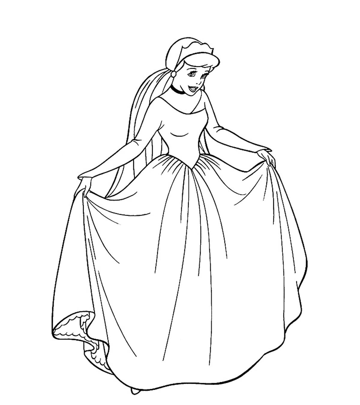 35 Beautiful Princess Coloring Pages For Your Little Girl_image