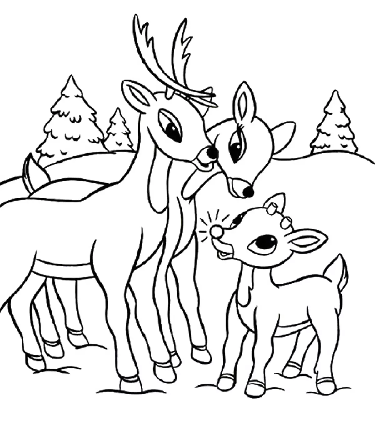 20 best rudolph 'the red nosed reindeer' coloring pages