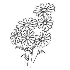 Flowers, spring coloring page