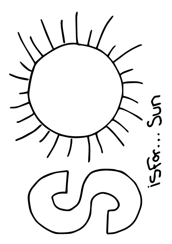 S is for Sun Coloring Page Lessons, Worksheets and Activities