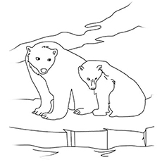 The standing brown bears coloring pages