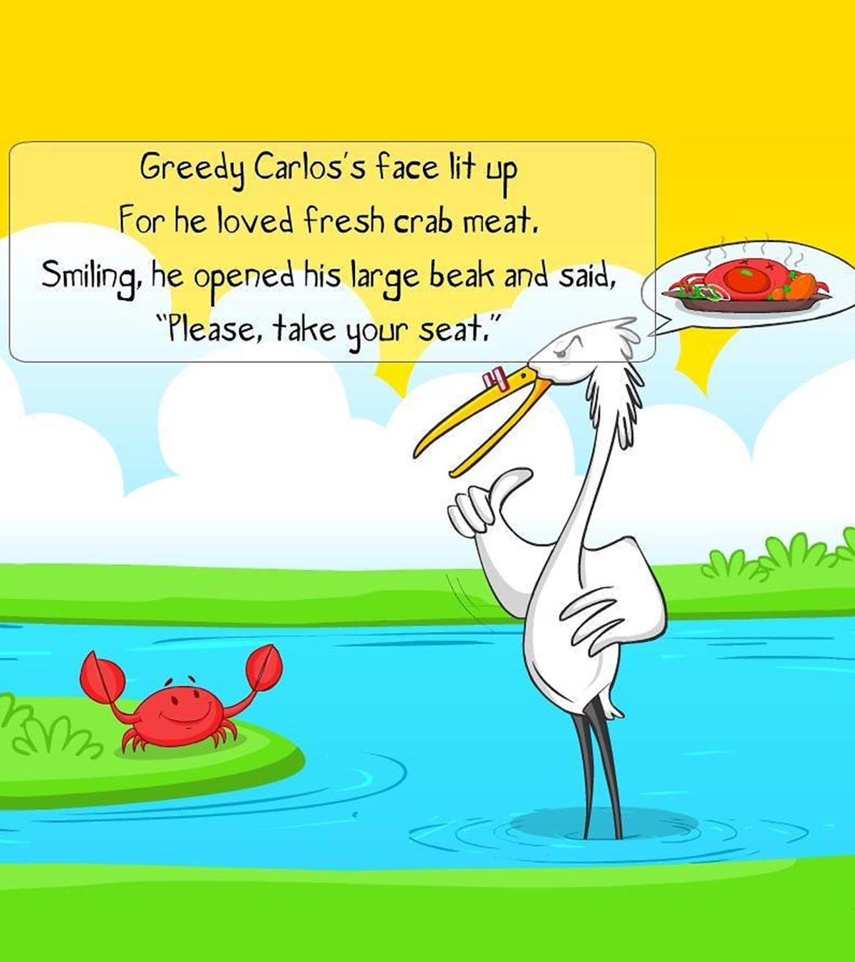 Crane And The Crab Story For Kids