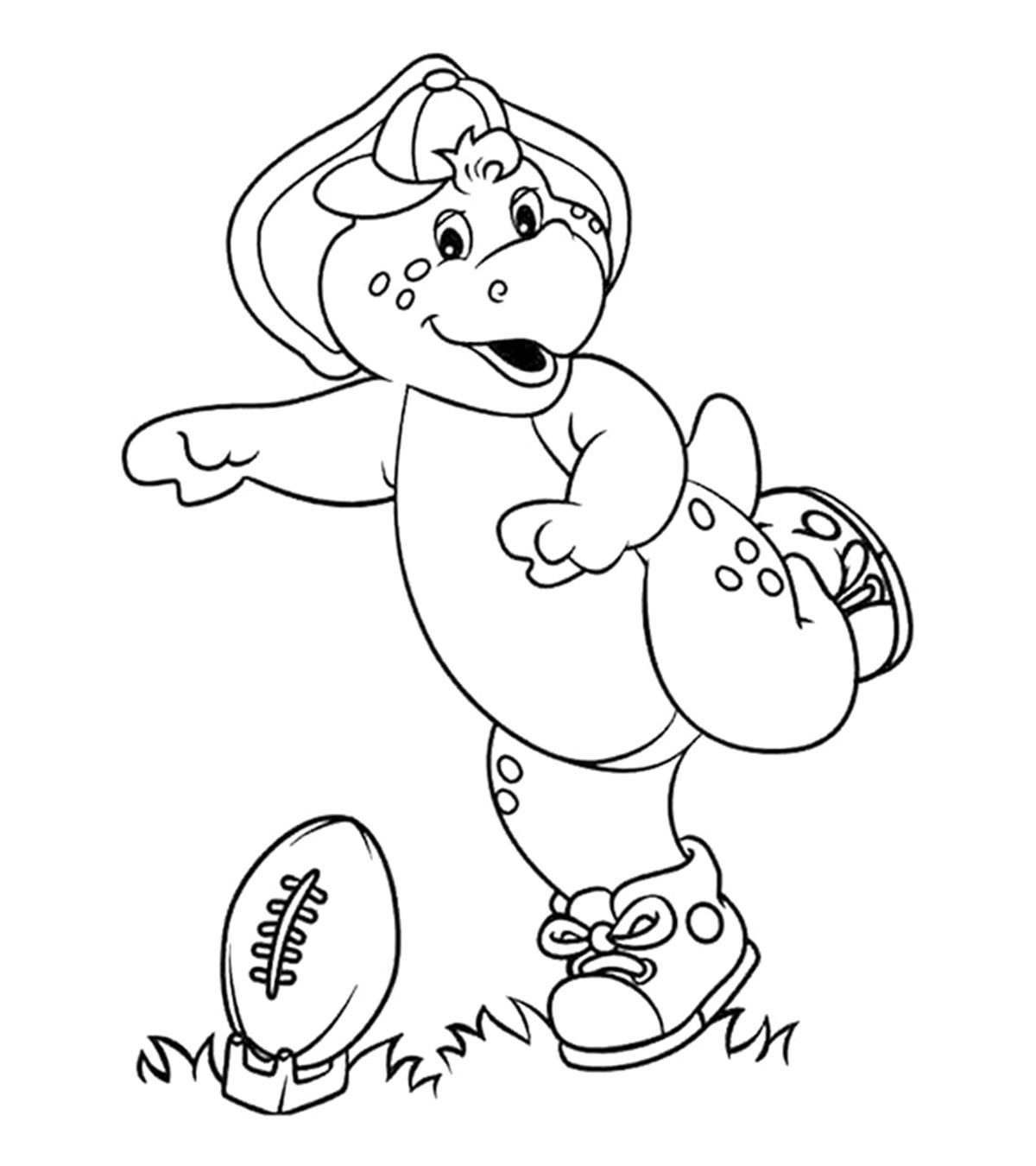 10 Cute Barney Coloring Pages For Your Little Ones_image