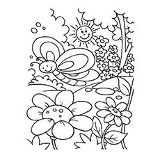 God made beautiful spring coloring pages