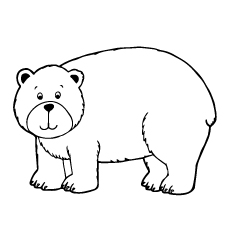 The lovely brown bear coloring pages