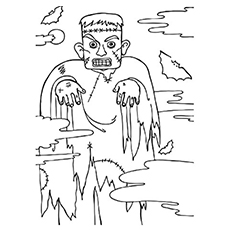 Frankenstein monster coloring pages