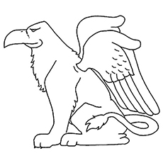 Griffin monster coloring page