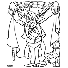 Dracula monster coloring pages