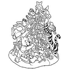 Top 20 Free Printable Disney Christmas Coloring Pages Online