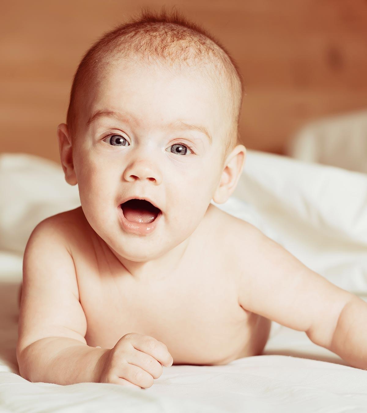 Five-month-old baby reaching developmental milestones, representing a complete guide
