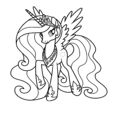 Princess Celestia, My Little Pony coloring page