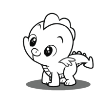 Spike, My Little Pony coloring page