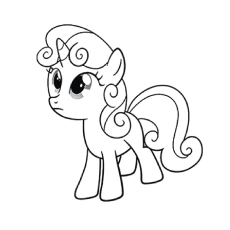 Sweetie Belle, My Little Pony coloring page