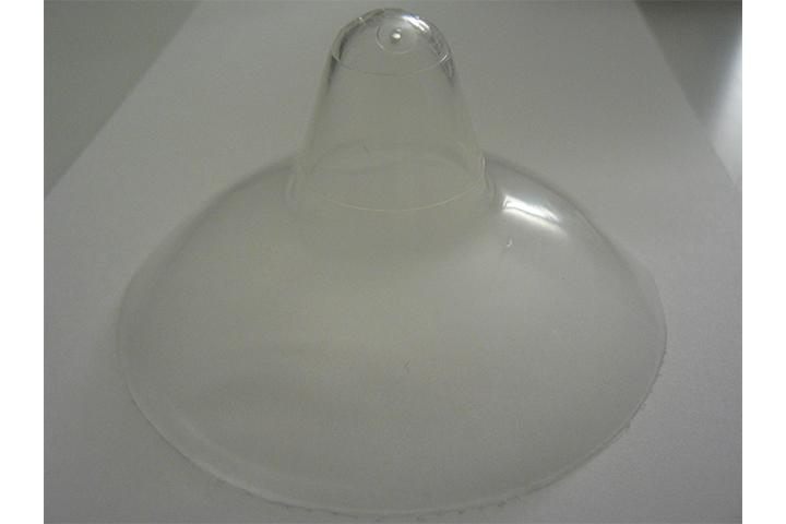 After placing the nipple shield