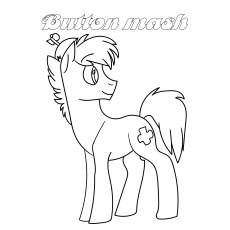 Button Mash, My Little Pony coloring page