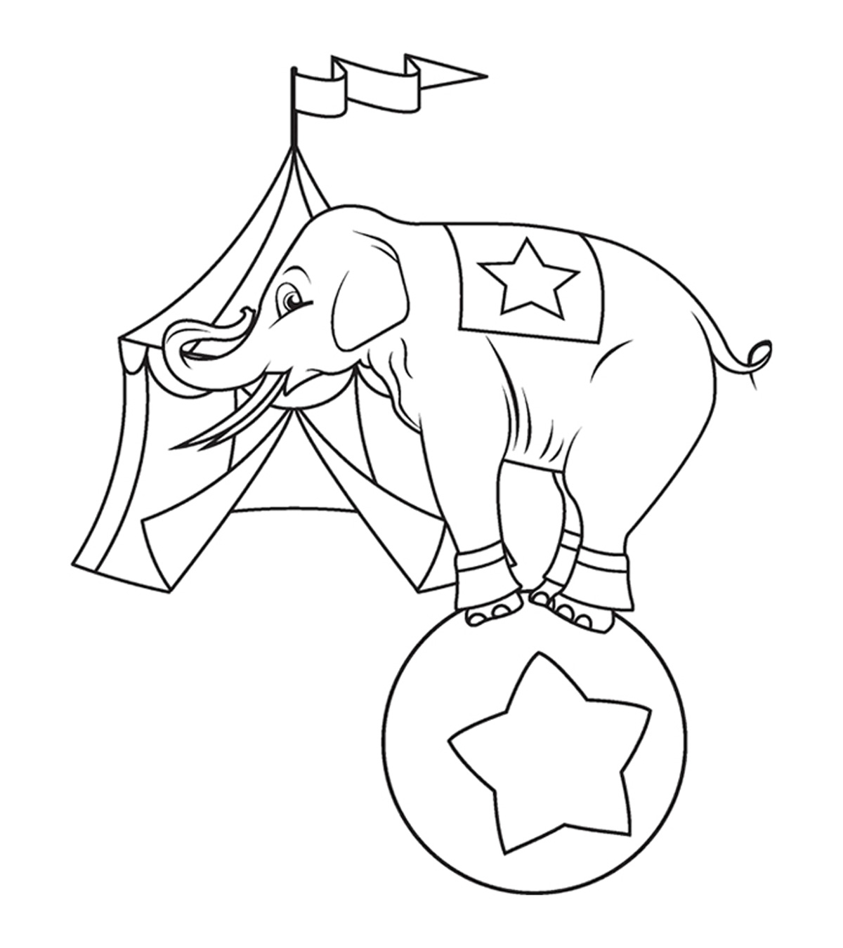 20 Cute Elephant Coloring Pages Your Toddler Will Love To Color_image