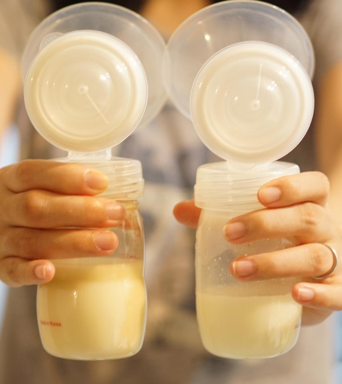 Breastmilk on bottle