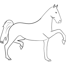 Hackney horse coloring page