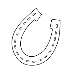 Horseshoe silhouette coloring page