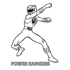 Power Rangers Mega Force in action coloring page