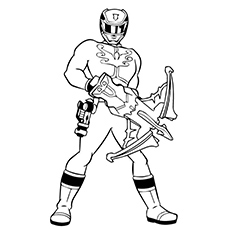 Power Rangers Mega Force crowssbow coloring page
