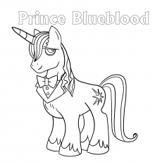 Prince Blueblood, My Little Pony coloring page