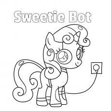 Sweetie Bot, My Little Pony coloring page